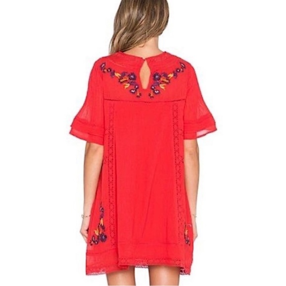 Free People Perfectly Victorian Dress In Red - Picture 3 of 3